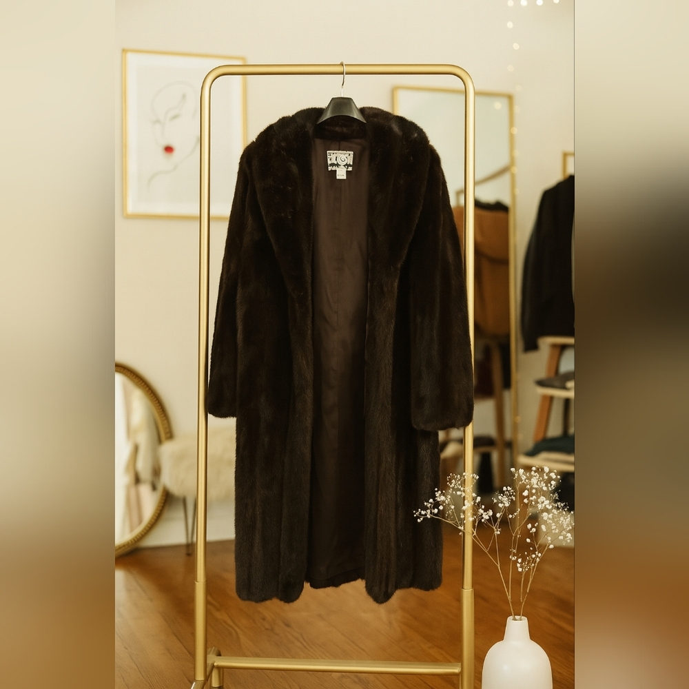 Luxurious Black Faux Fur Cape by